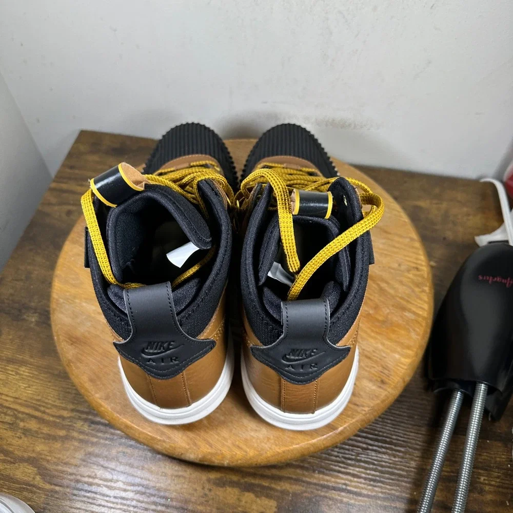 Nike Lunar Force 1 Duckboot Ale Brown Black Men 11.5 805899-202 High Top Sneaker